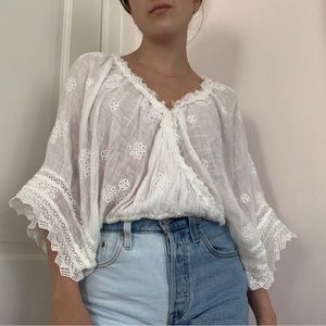 FP White Eyelet Blouse